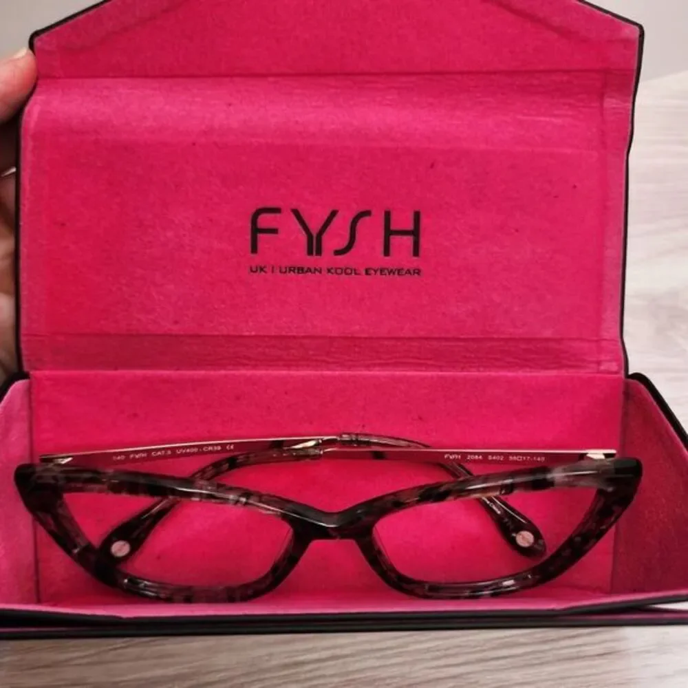 Fysh 2084 Glasses Frames Cat Eyes Brown Gradient With Case FRAMES‎ ONLY UK Urban